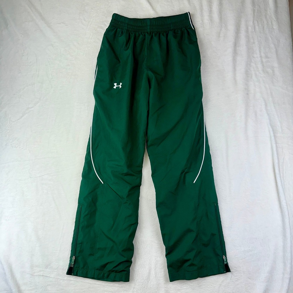 Under Armour Track Pants Womens SP Loose Green Athletic‎ Warm Up Sportswear Y2K